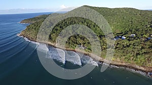 Aerial footage of Little Cover Noosa Heads