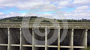 Aerial footage of Oberon Dam in The Central Tablelands in Australia