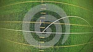 Aerial footage of a Outdoor Football Field