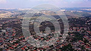 Aerial footage over Israel Jewsih Settlement Har adar