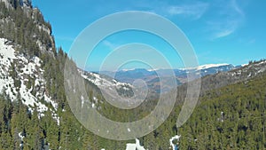 Aerial Footage Over Rodnei Mountains In Spring