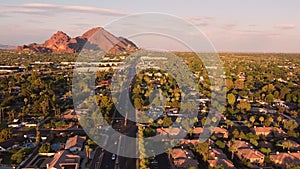 Aerial footage of Phoenix, Arizona