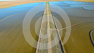 Aerial footage of Rice Growing NSW