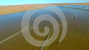 Aerial footage of Rice Growing NSW