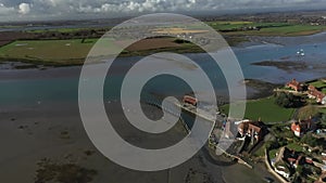 Aerial footage of Swans in flight