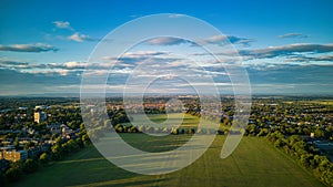 Aerial footage taken in Harrogate Town, North Yorkshire