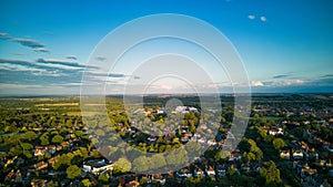 Aerial footage taken in Harrogate Town, North Yorkshire