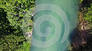 Aerial footage of White River, Ocho Rios, Jamaica