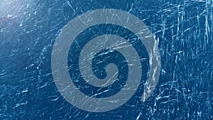 Aerial. Frozen ice river.