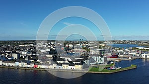 Aerial Galway cityscape Ireland