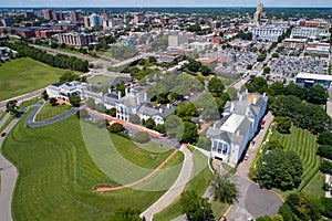 Aerial image of Gambles Hill Downtown Richmond VA