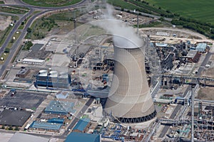 Aerial of a Gas fired power station