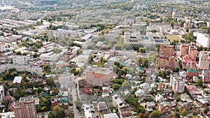 Aerial general view of generic modern town architecture