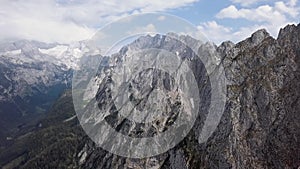 Aerial of Gosaukamm and Gosausee, Austria