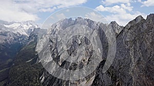 Aerial of Gosaukamm and Gosausee, Austria