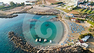 Aerial Green bay, Protaras, Cyprus