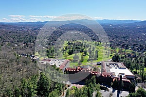 Grove Park Inn and golf course aerial