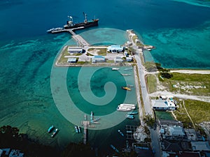 The Aerial of Harbour in Elat Distric in Kei Island