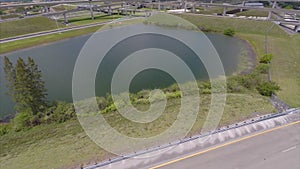 Aerial highway interchange Fort Lauderdale FL