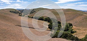 Aerial of Hills and Valley in Livermore, California
