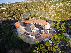 Aerial Holy Monastery of Panayia Amasgous, Monagri, Limassol