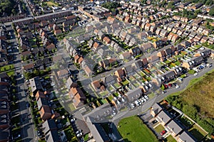 Aerial Houses Residential British England Drone Above View Summer Blue Sky Estate Agent 2022