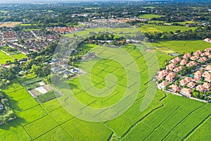 Aerial of housing subdivision or development