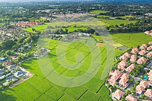 Aerial of housing subdivision or development