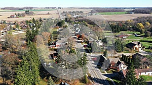 Aerial hyperlapse scene of New Dundee, Ontario, Canada 4K