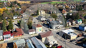 Aerial hyperlapse view of Wellesley, Ontario, Canada 4K