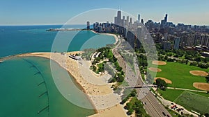 Aerial Illinois Chicago Day
