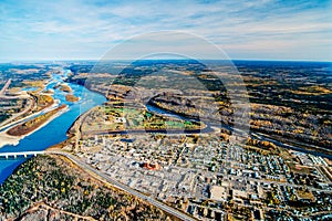 An aerial image of Alberta, Canada