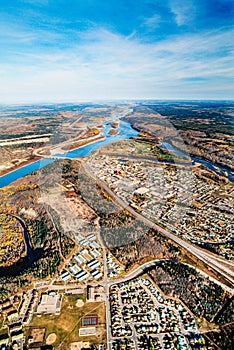 An aerial image of Alberta, Canada