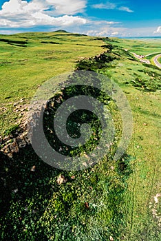 An aerial image of Alberta, Canada