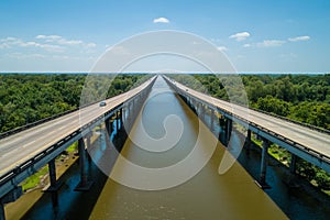 Aerial image Atchafalaya Basin Bridge