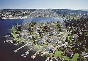 Aerial image of Bellevue area in Seattle, Washington photo