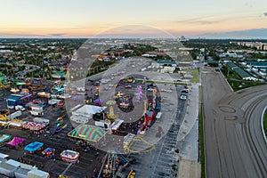 Gulfstream Race Track Broward Fair shot at dusk photo