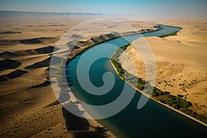 Aerial image of the Euphrates River