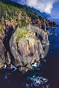 An aerial image of Haida Gwaii, British Columbia, Canada