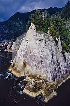 An aerial image of Haida Gwaii, British Columbia, Canada