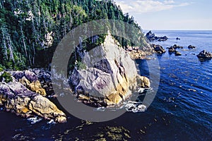An aerial image of Haida Gwaii, British Columbia, Canada