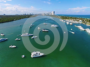 Aerial image Haulover Park Miami Beach photo