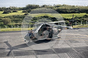 Aerial image of helicopter Agusta-Westland EH-101 Merlin of the Portugal Air Force