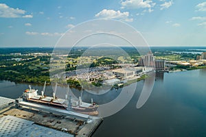 Aerial image of Lake Charles port harbor photo