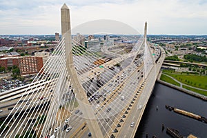 Aerial image Leonard P Zakim Bunker Hill Bridge