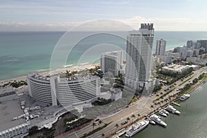 Aerial image of Miami Beach resorts