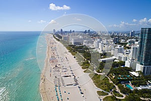 Aerial image of Miami Beach vacation travel destination