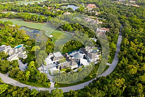 Aerial image of Michael Jordans house mansion Jupiter Florida USA photo