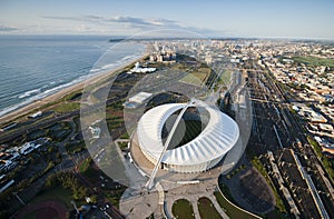 Aerial image of Moses Mabhida Stadium Durban photo