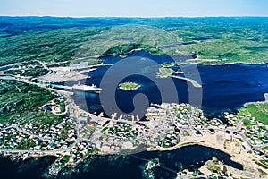 Aerial image of Newfoundland on Canada's east coast